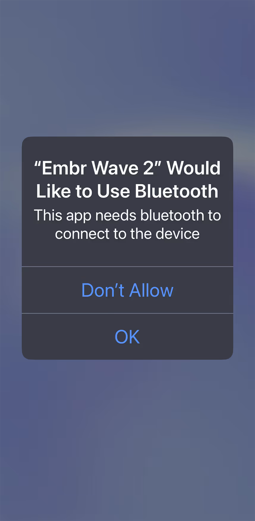 UX flow gallery image - Embr Wave Setup screen 1 pairing