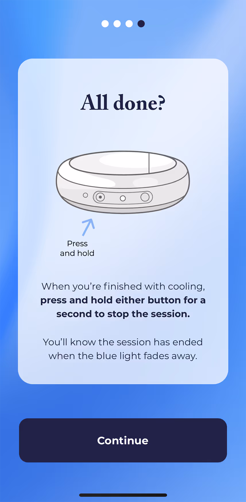 UX flow gallery image - Embr Wave Onboarding -  All done!