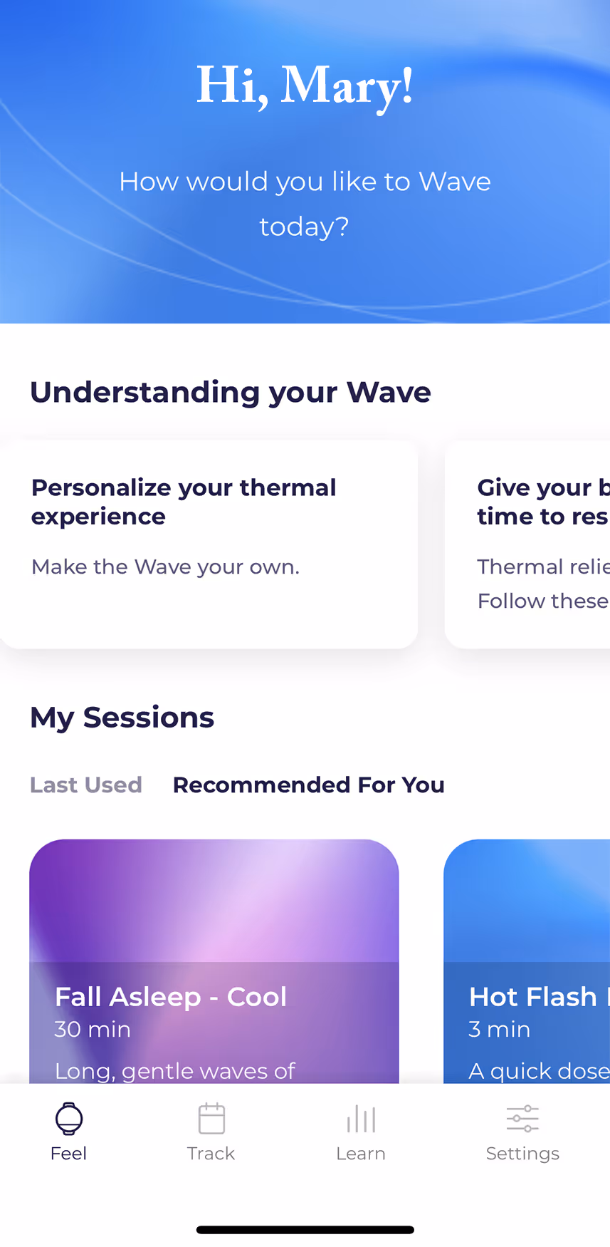 UX flow gallery image - Embr Wave Daily use 3