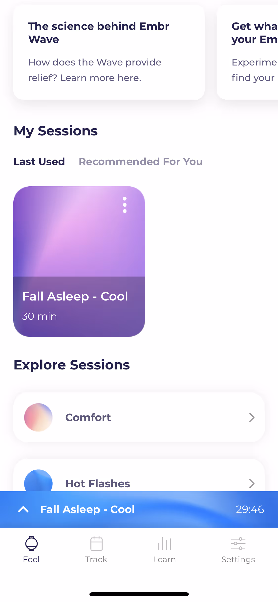 UX flow gallery image - Embr Wave Daily use 7