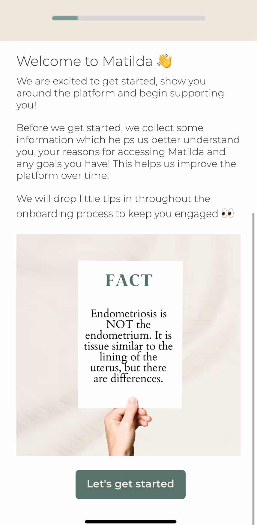 UX Gallery Screens - Matilda - Setup and onboarding