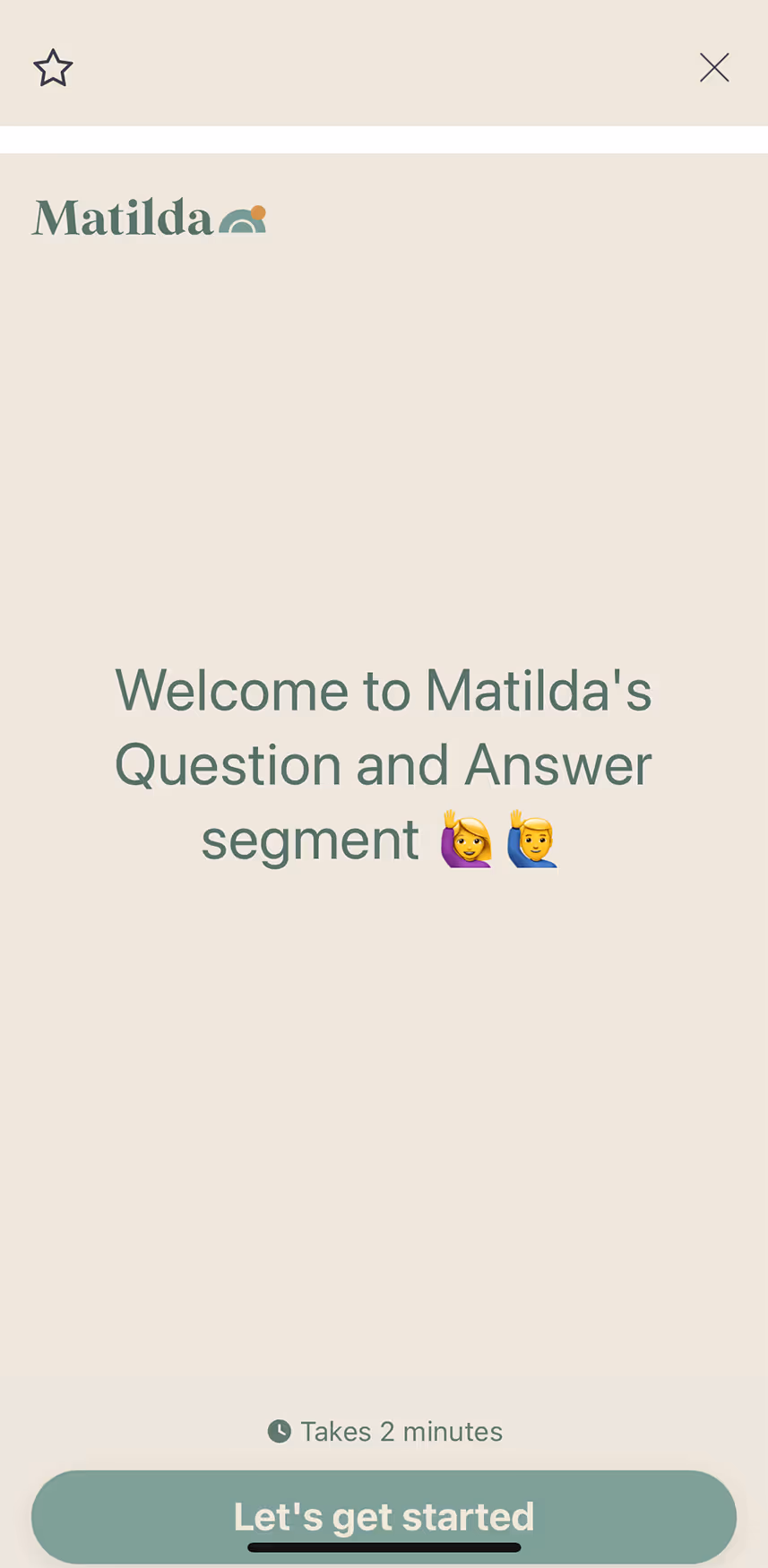 UX Gallery Screens - Matilda - Daily Use Q&A