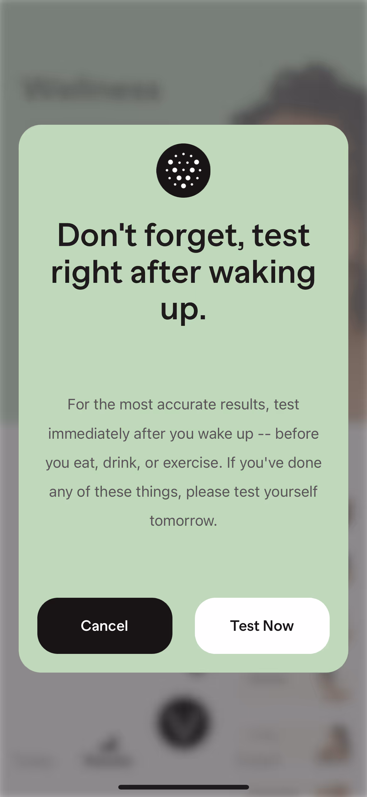 UX Gallery Screens - Vessel - Setup and taking the first test