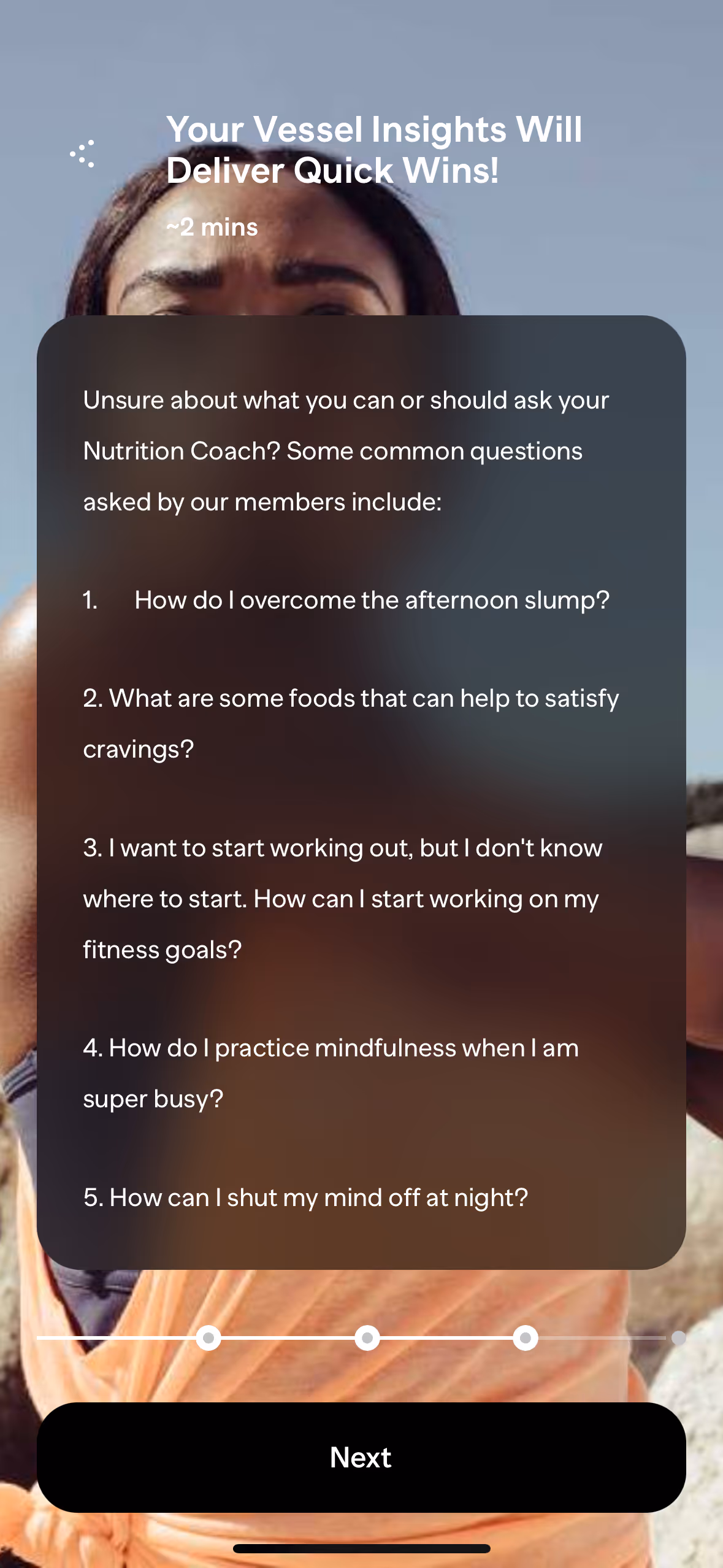 UX Gallery Screens - Vessel - Daily Use Insights
