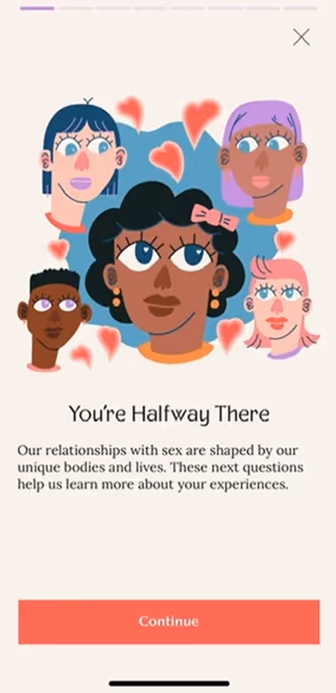 UX Gallery Screens - Rosy App Setup and Onboarding