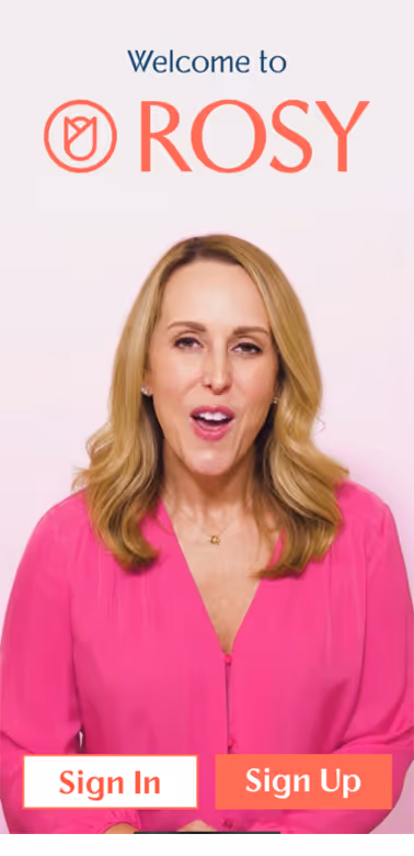 UX Gallery Screens - Rosy App Setup and Onboarding