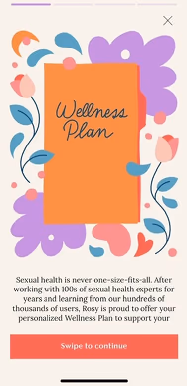 UX Gallery Screens - Rosy App Setup and Onboarding