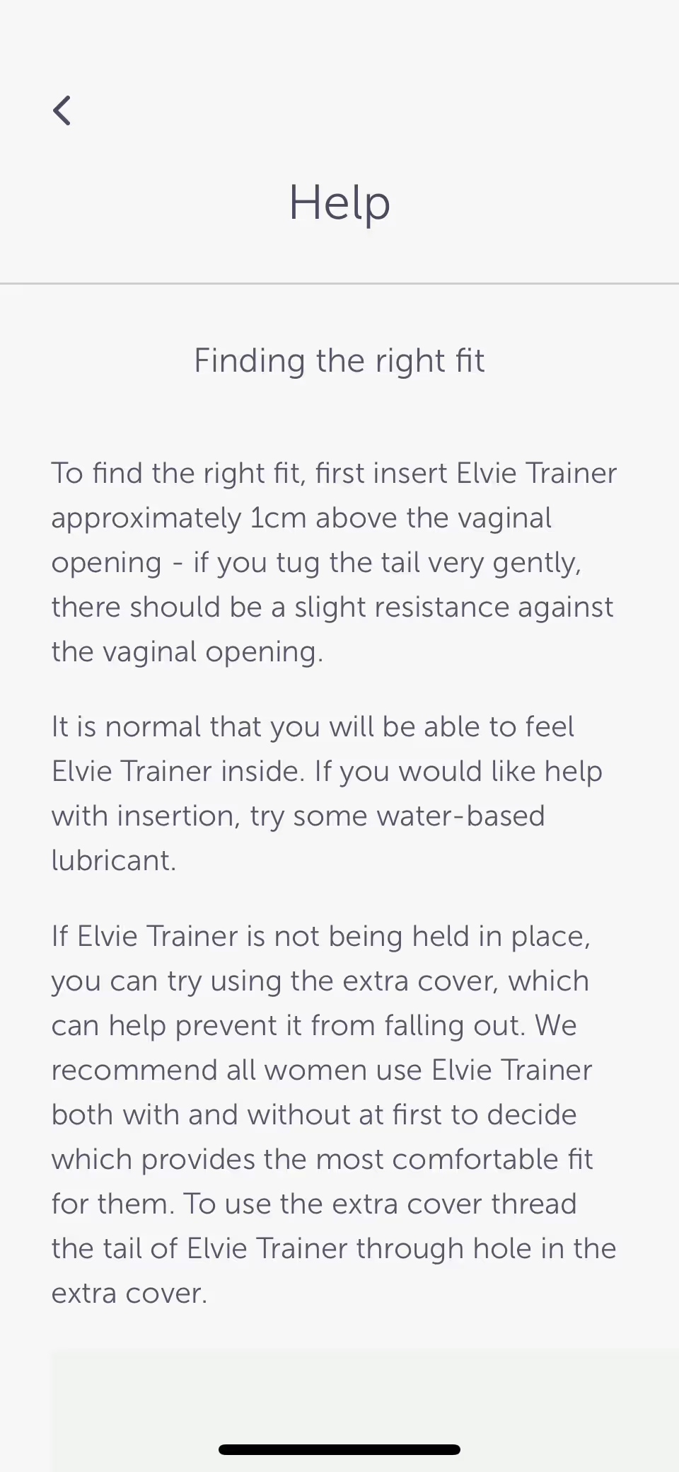 UX Gallery Screens - Elvie Trainer-Onboarding