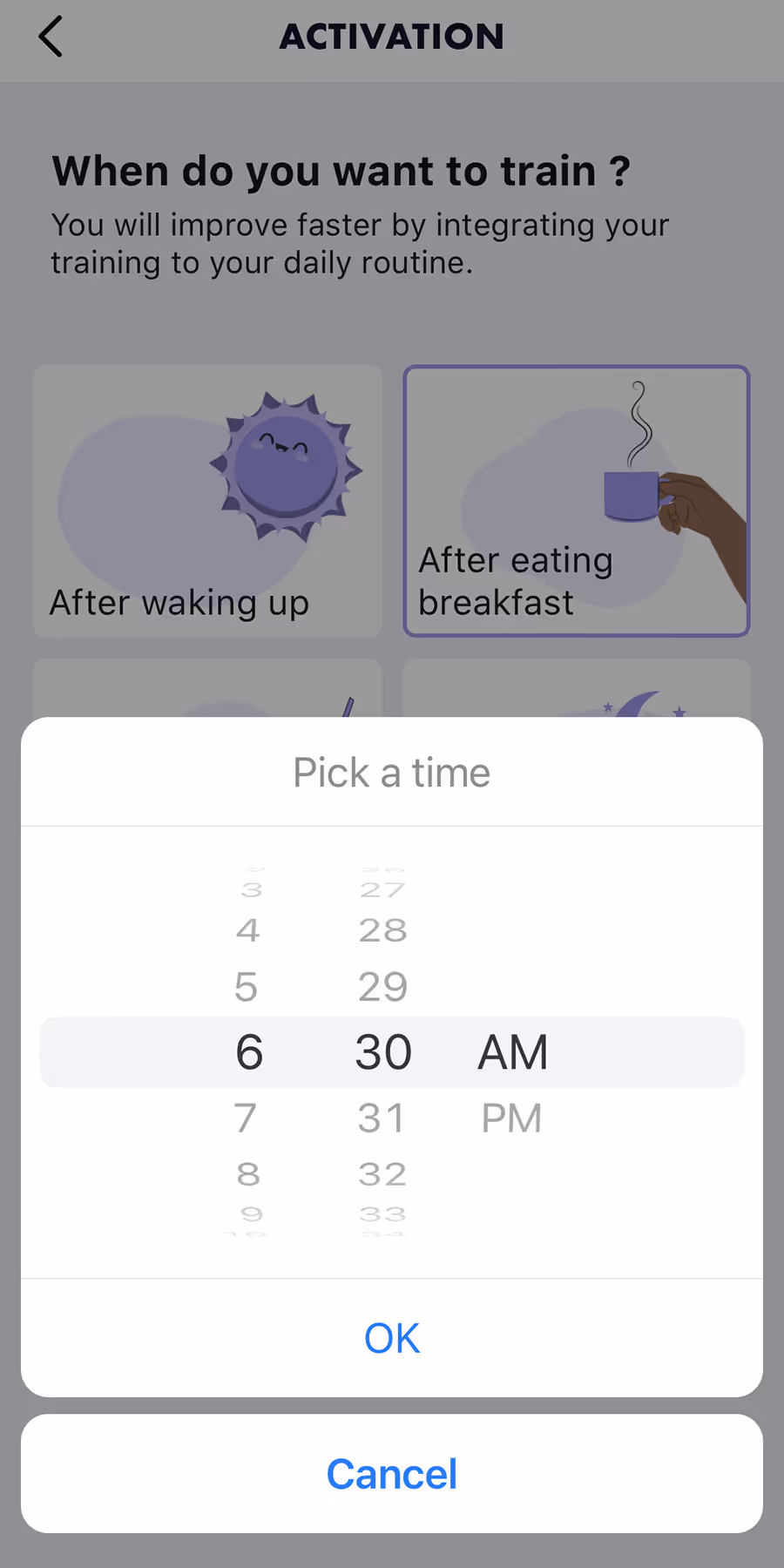 UX flow gallery image - Perifit Setup