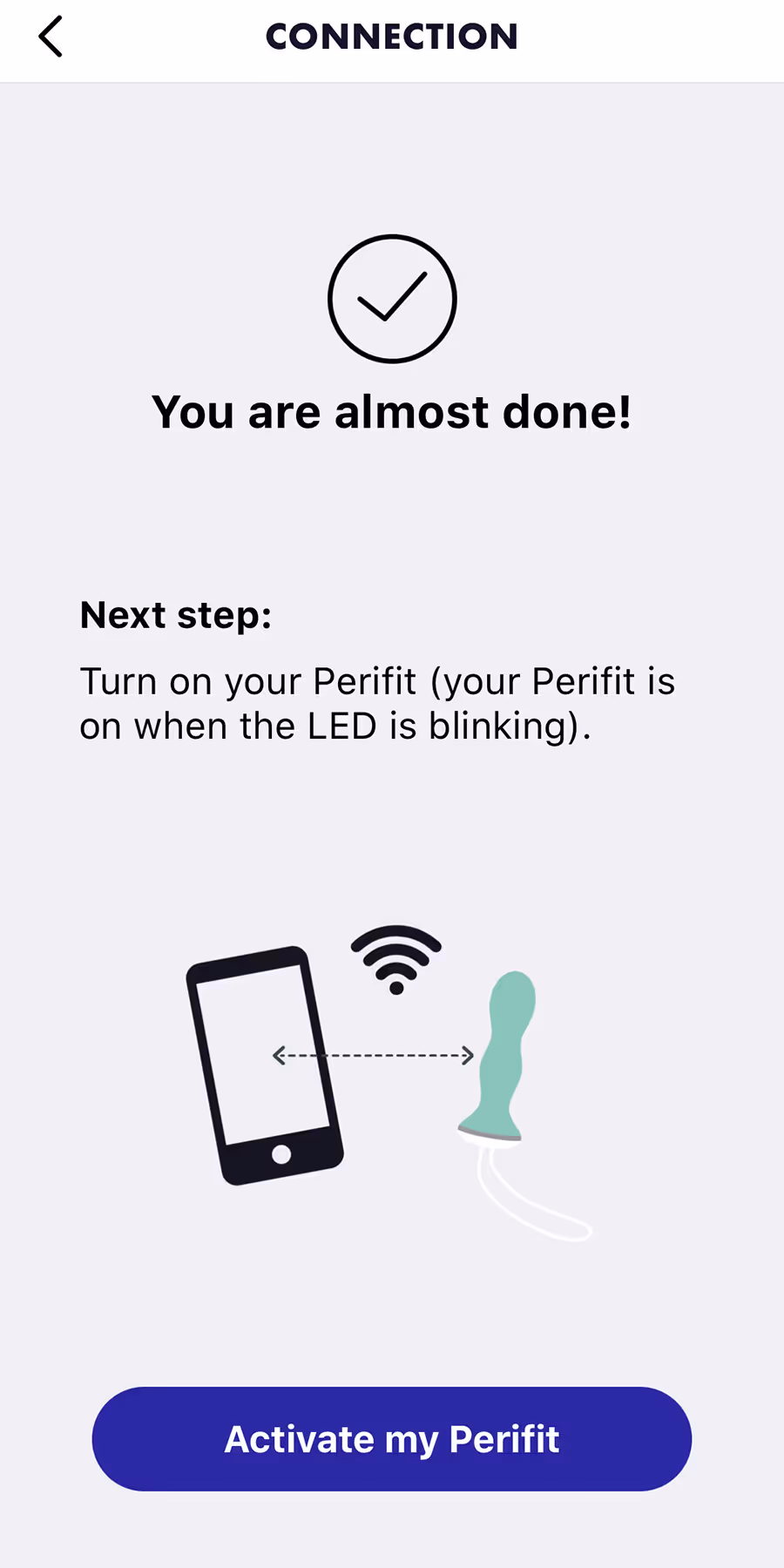 UX flow gallery image - Perifit Setup