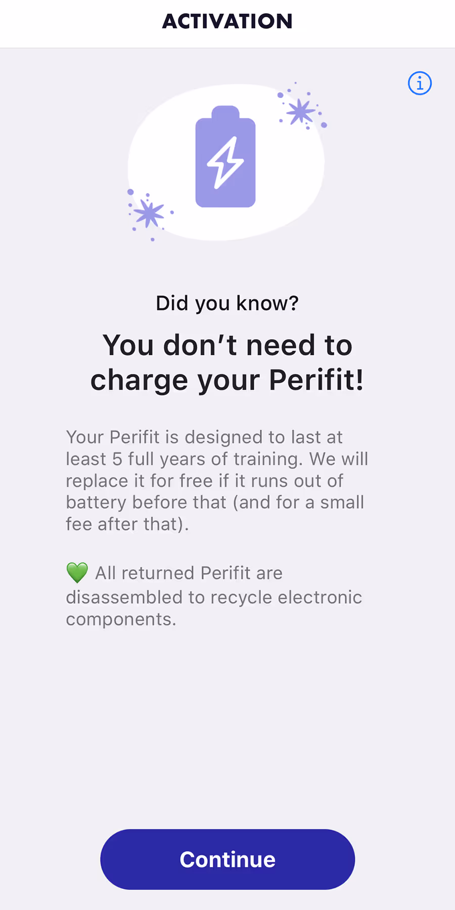 UX flow gallery image - Perifit Setup