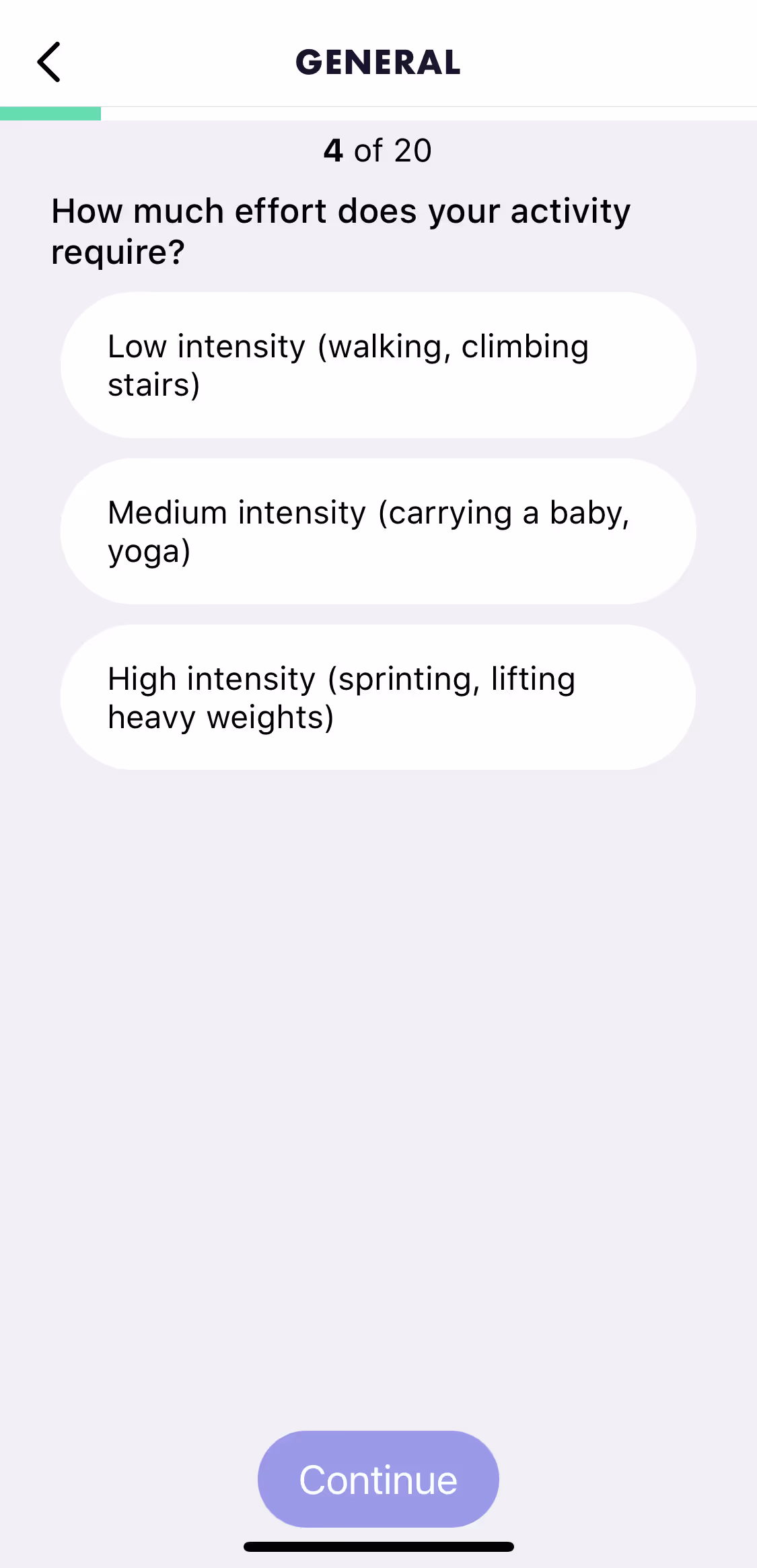 UX flow gallery - Perifit Onboarding