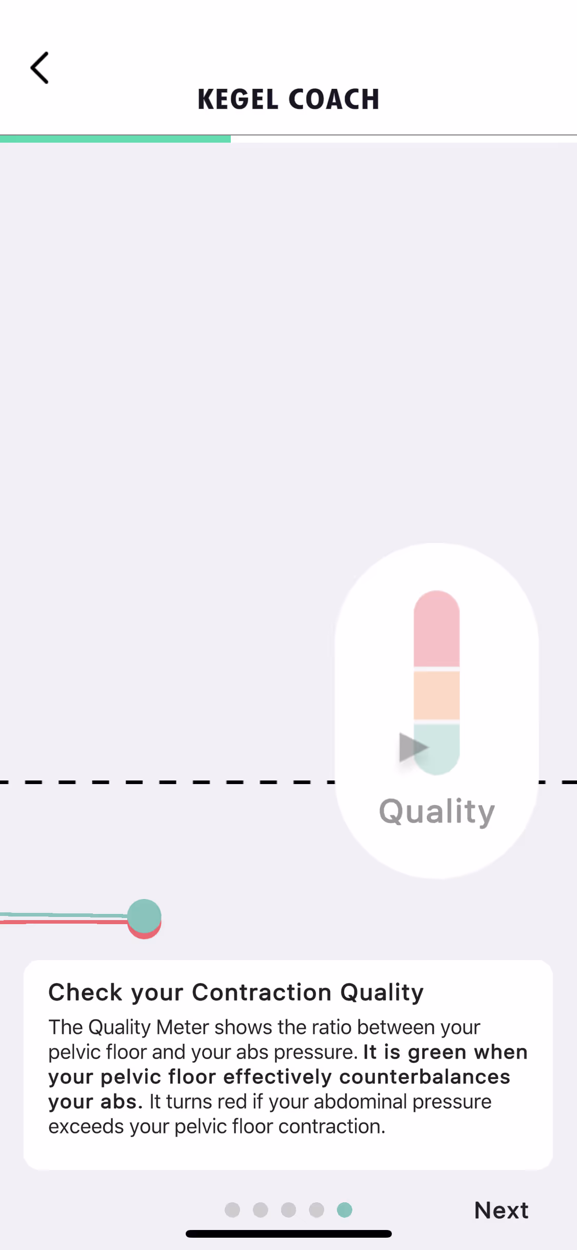 UX flow gallery - Perifit Calibration