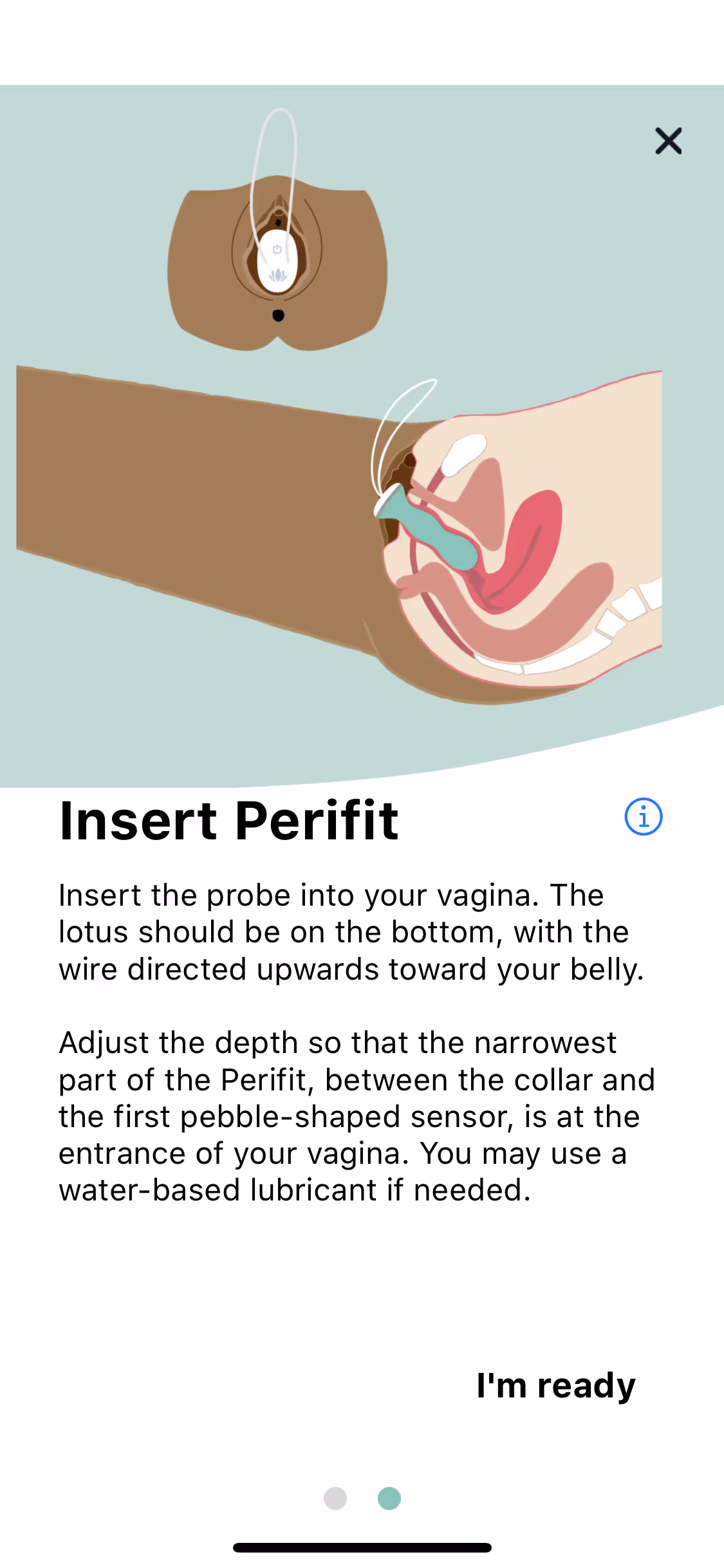 UX flow gallery - Perifit Calibration