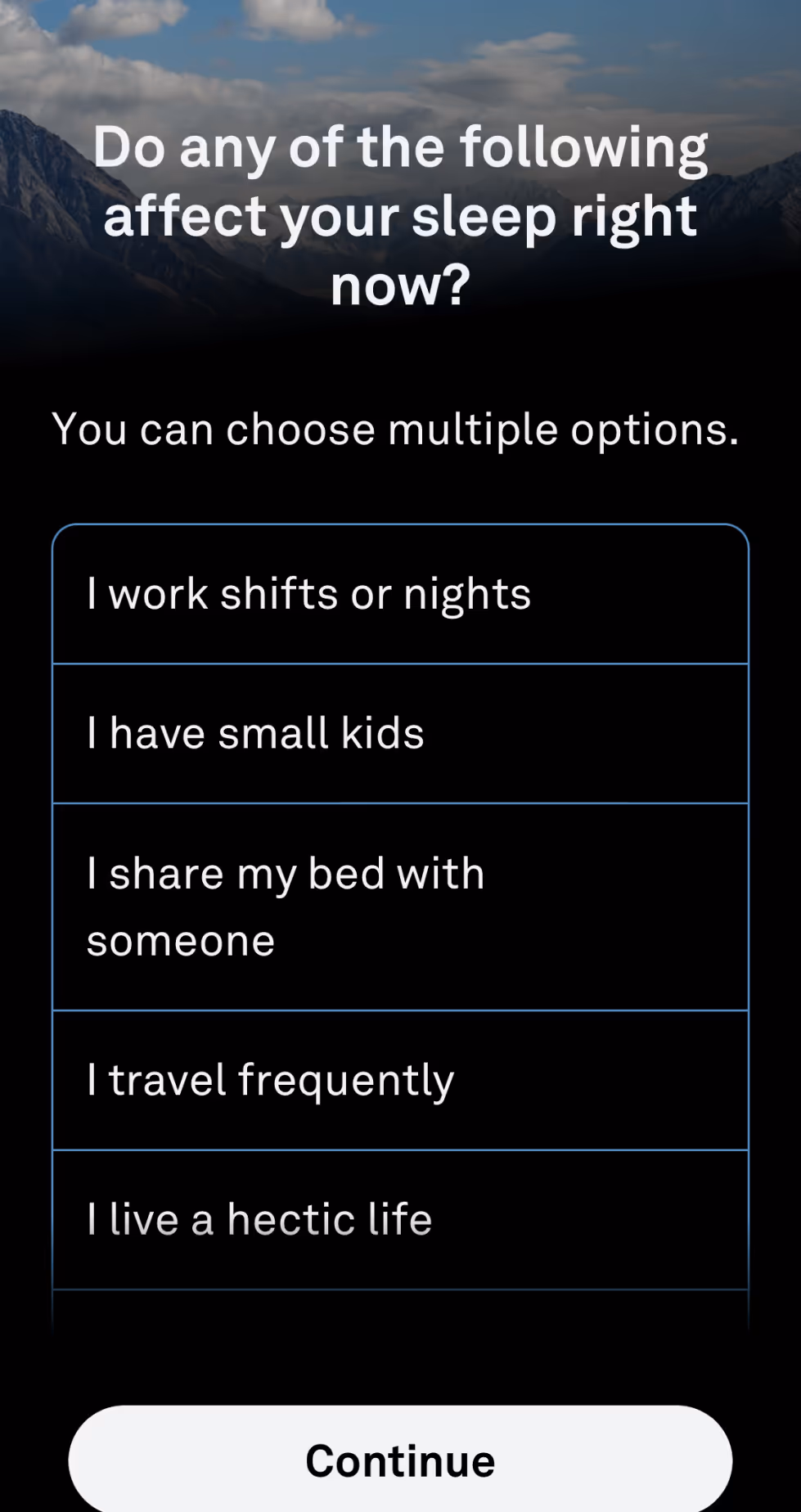 UX Onboarding Flow Screens - Sleep