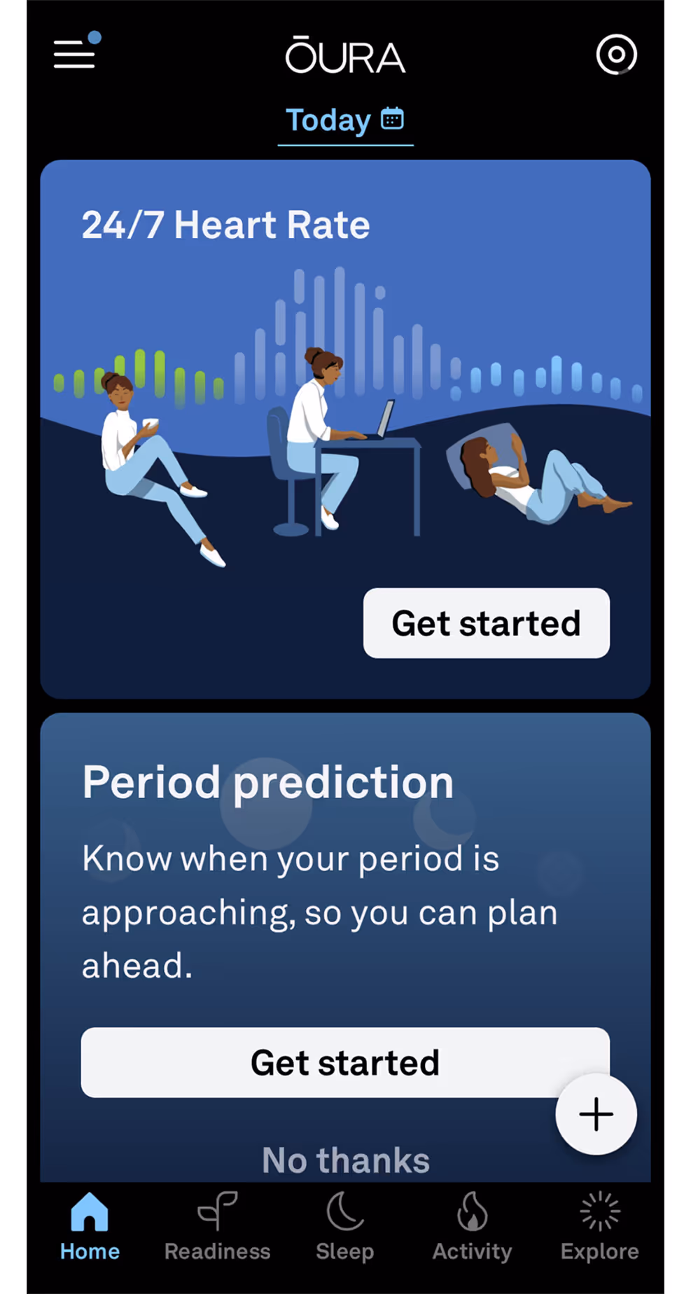 UX DAILY USE Flow Screens Oura - Period Tracking