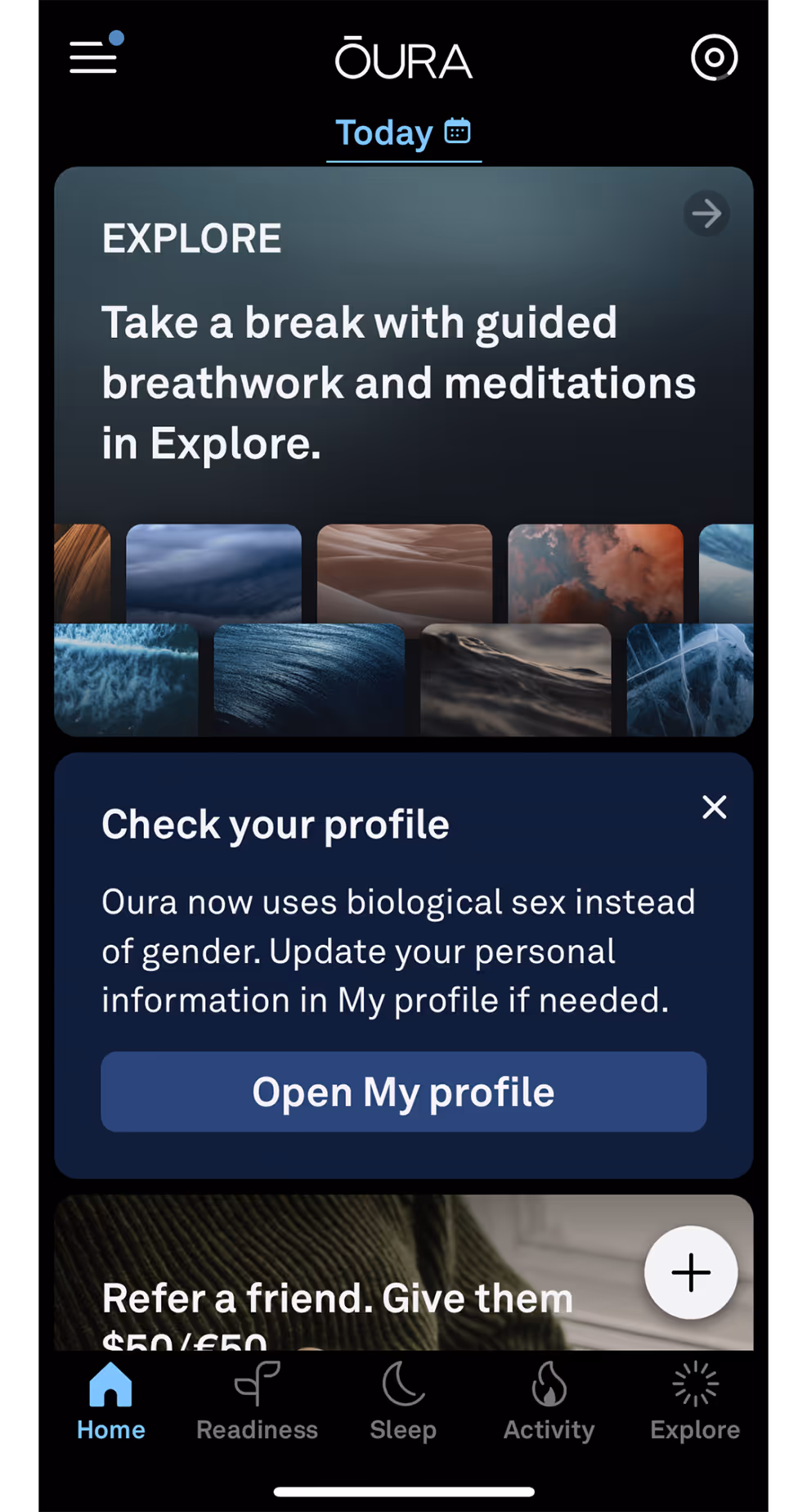 UX femtch Flow Screens Oura - Updates