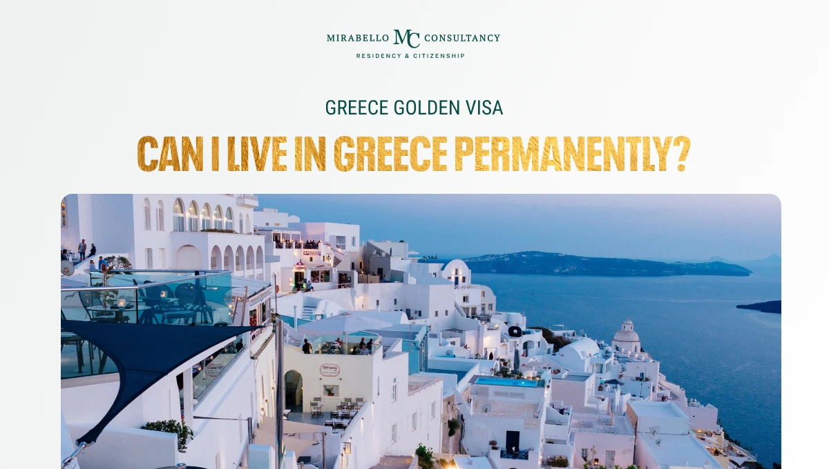 Greek Golden Visa - Can I live in Greece permanently?