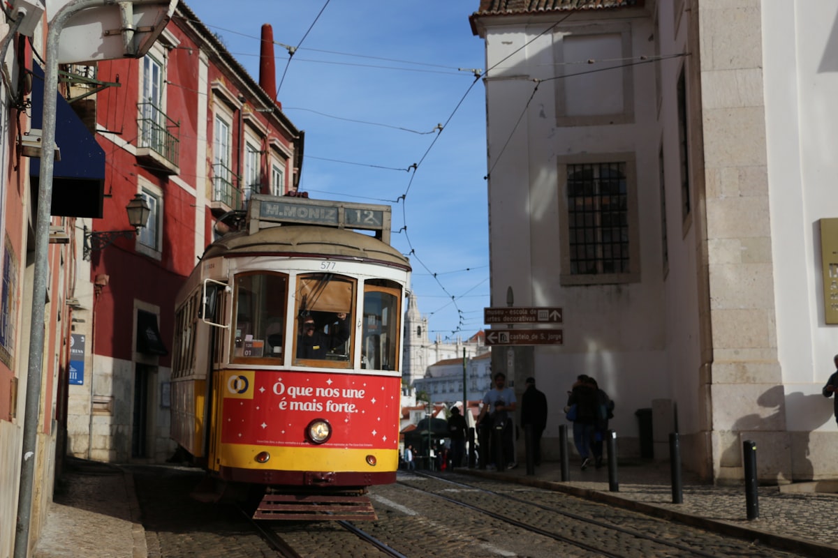 Lisbon city centre tram street scene Portugal residency by investment 2026