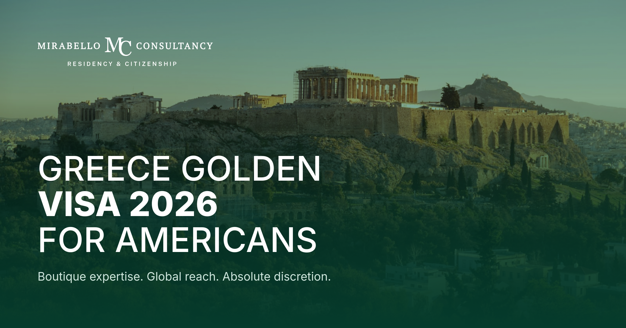 Golden Visa Grecia 2026 per Cittadini Americani: Investimento da €400.000, Accesso Schengen e il Percorso verso la Cittadinanza UE
