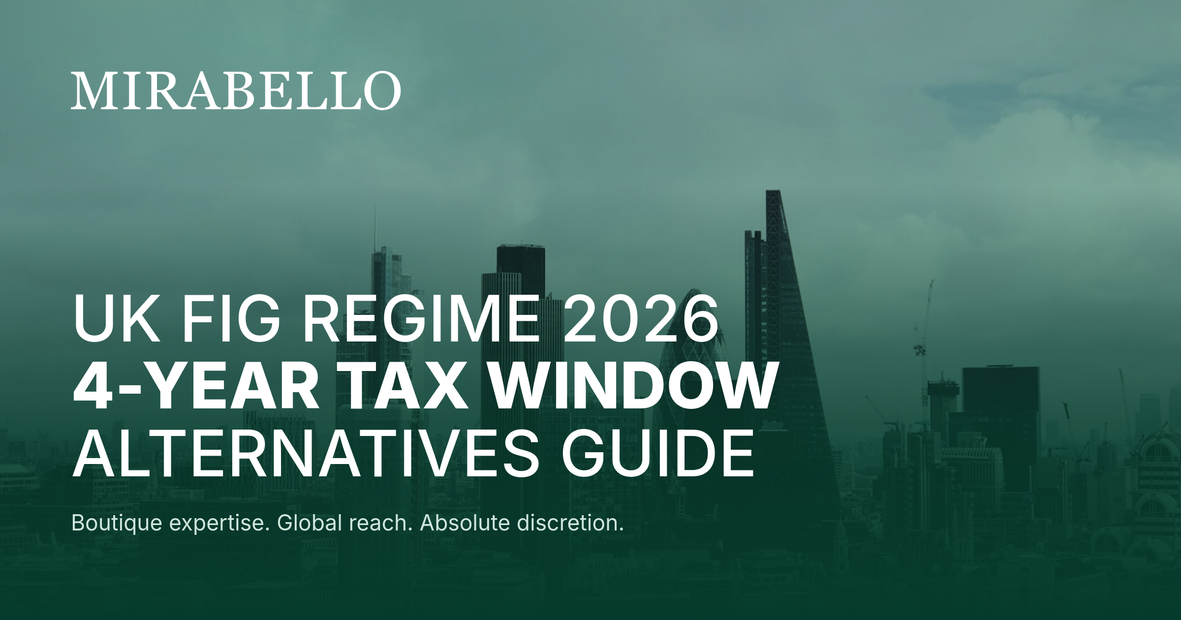 UK FIG Regime 2026: Your 4-Year Window Is Running, Best Investment Migration Alternatives Before It Closes