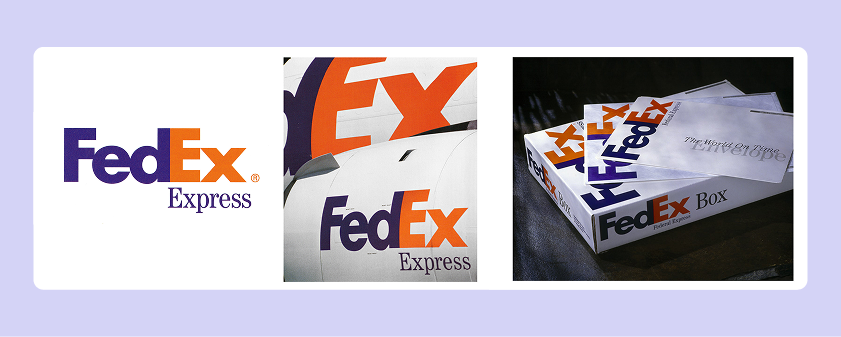 FedEx Express logo and packaging branding visuals