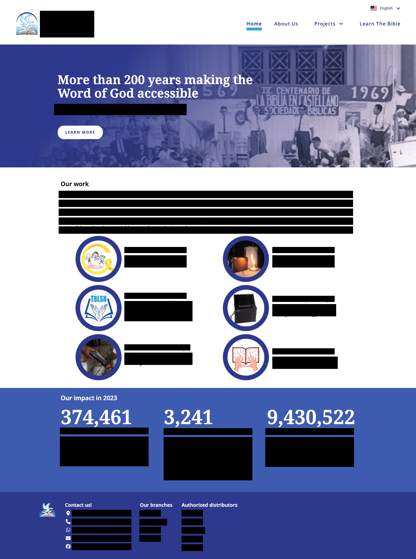 Redesigned home page for company purposes instead of e-commerce
