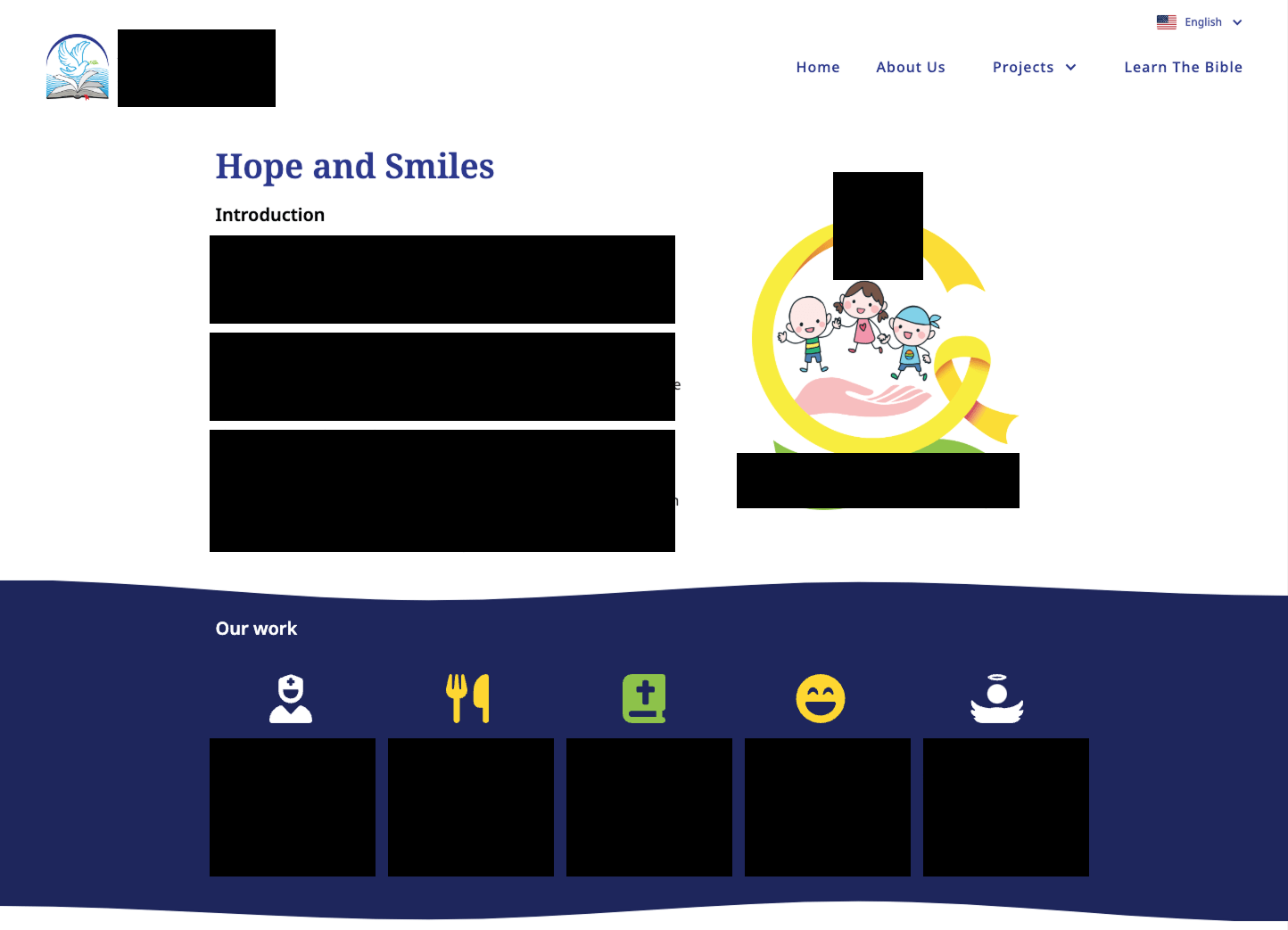 A sample image of a project page for the company
