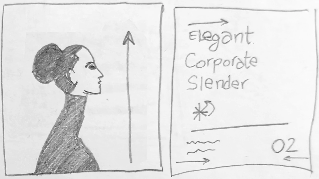 Un boceto del proceso de animación de la tipografía Mundial Narrow.