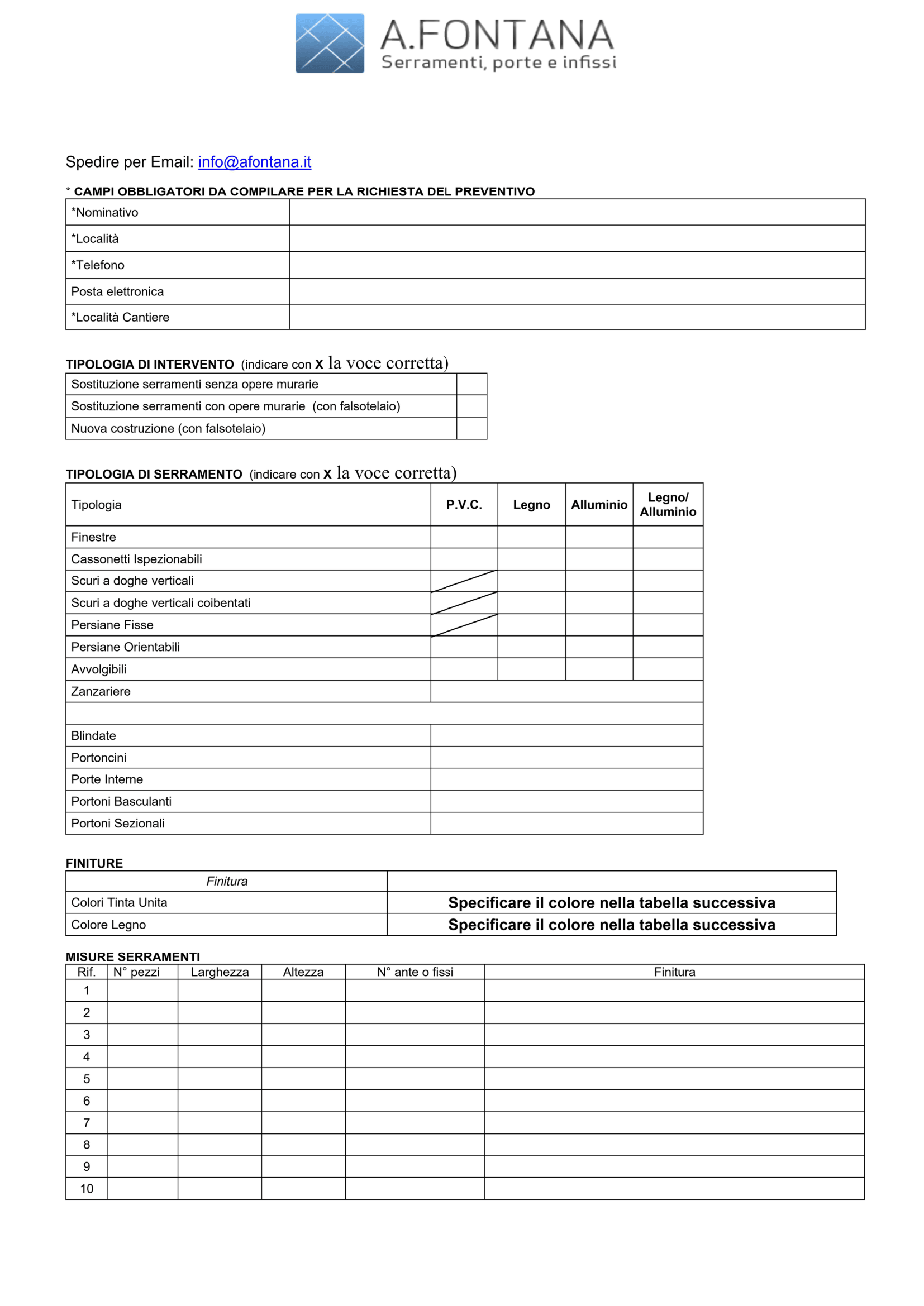catalogo prodotti fontana serramenti