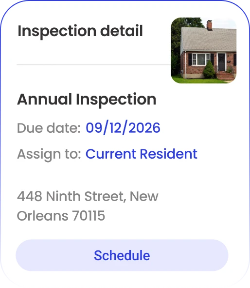 RentCheck Annual Inspection Detail