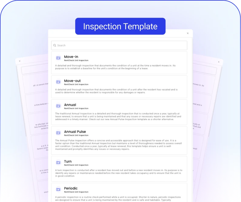 RentCheck Inspection Templates