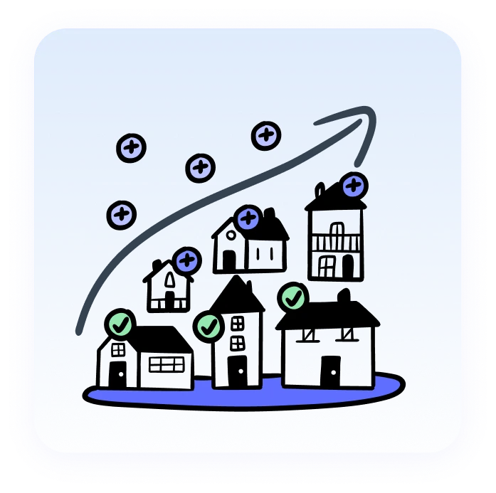 Illustration of property. management company growing with RentCheck