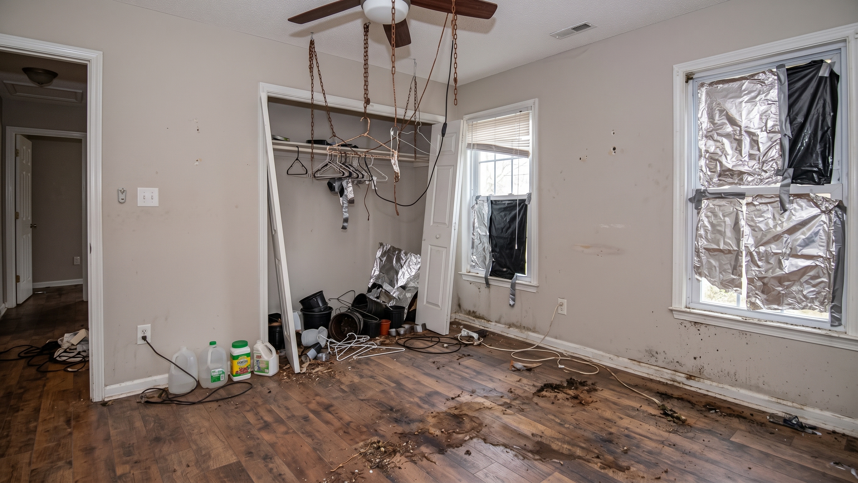 Grow operation found during an inspection