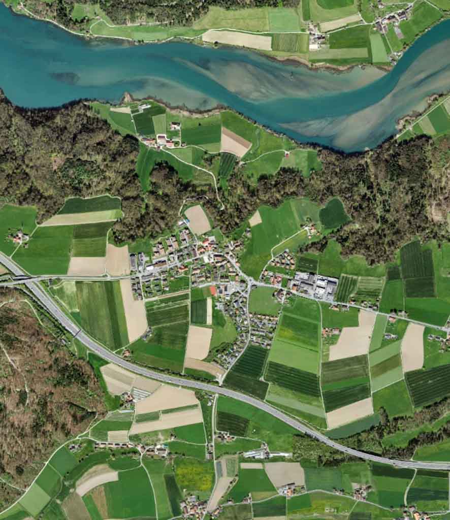 Luftaufnahme von Frauenkappelen