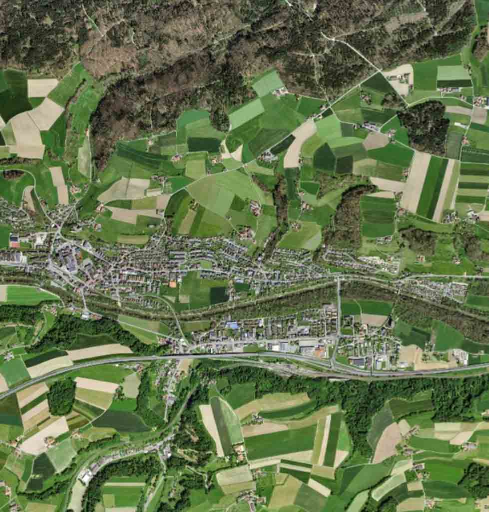 Luftaufnahme von Neuenegg