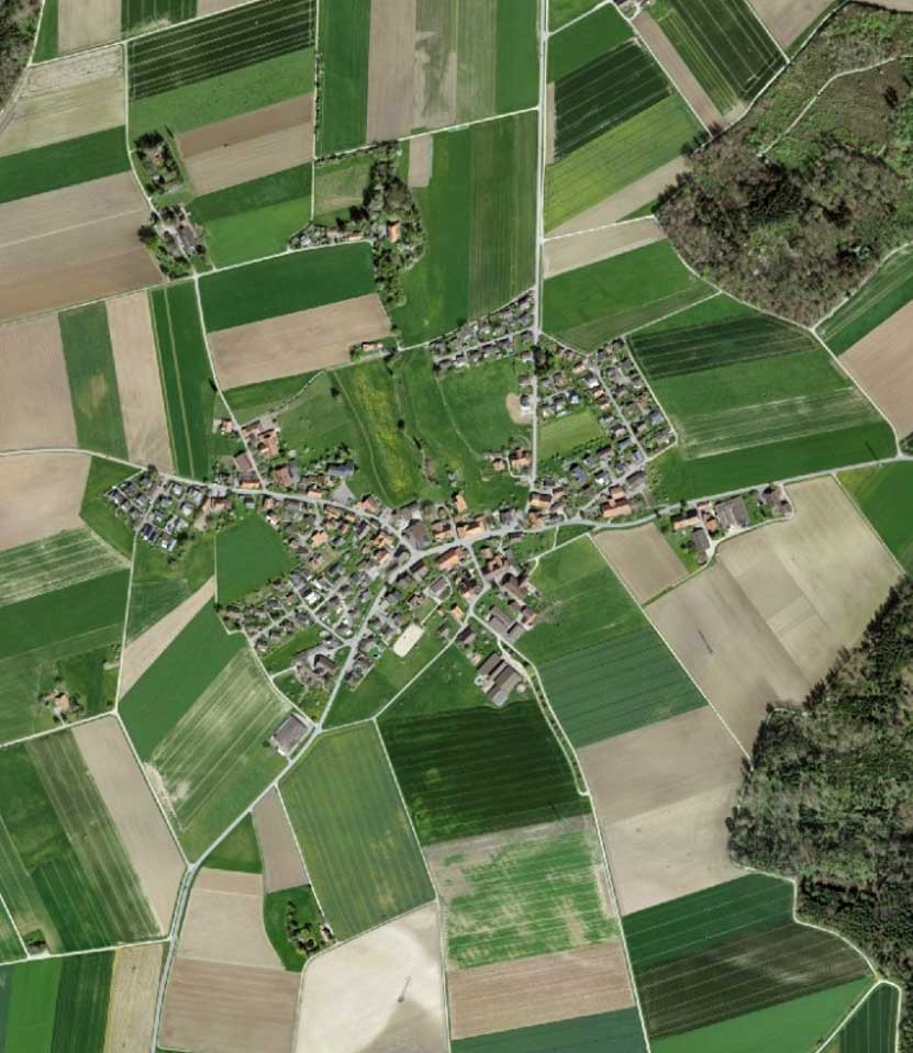 Luftaufnahme von Zuzwil