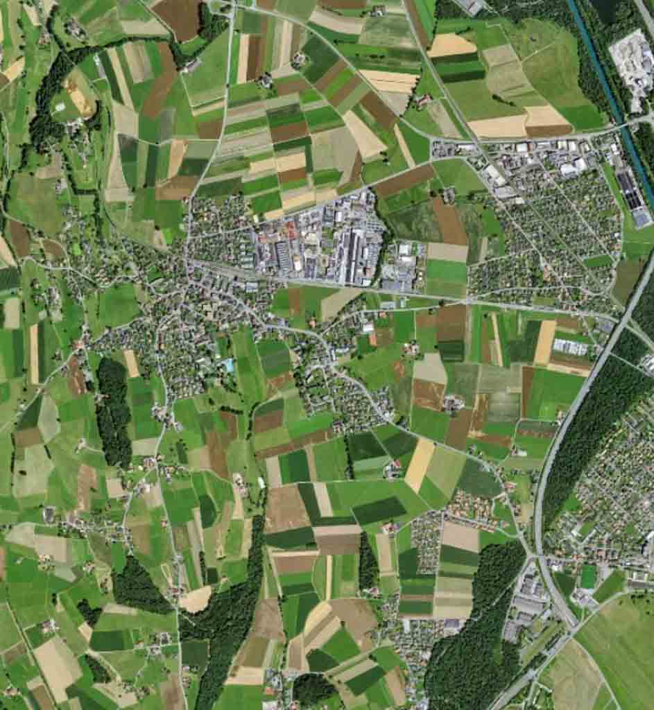 Luftaufnahme von Uetendorf