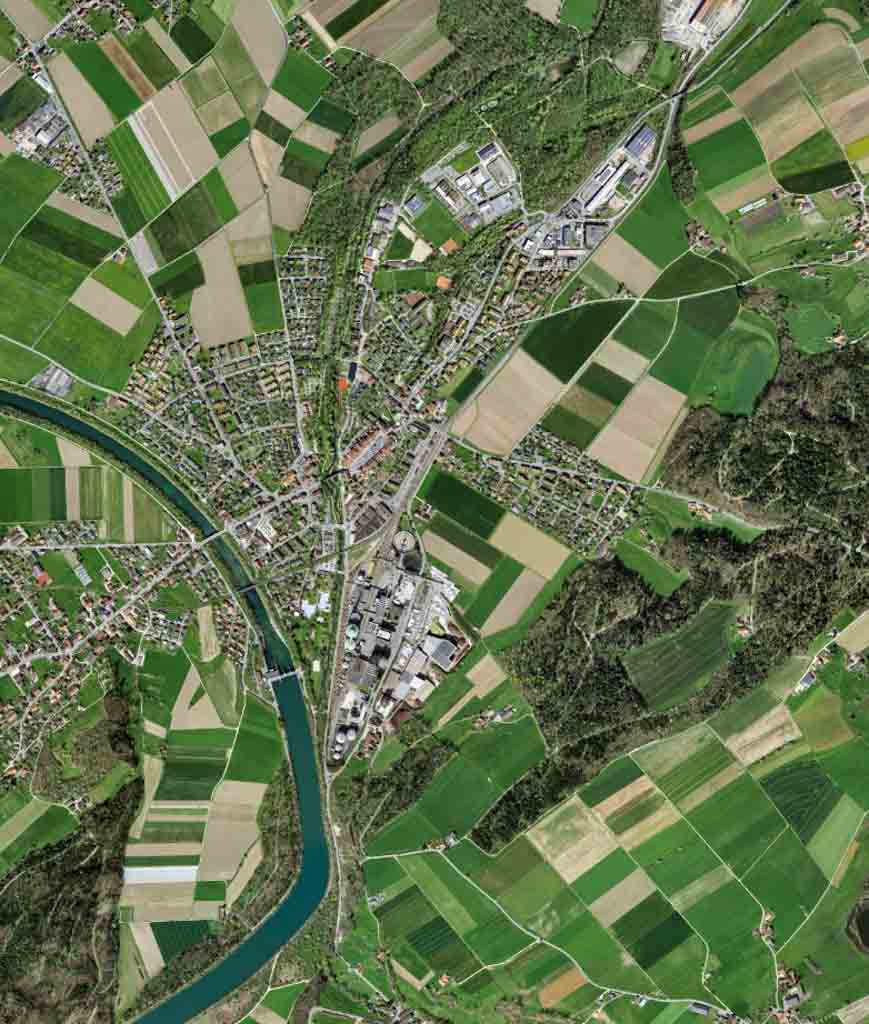 Luftaufnahme von Aarberg