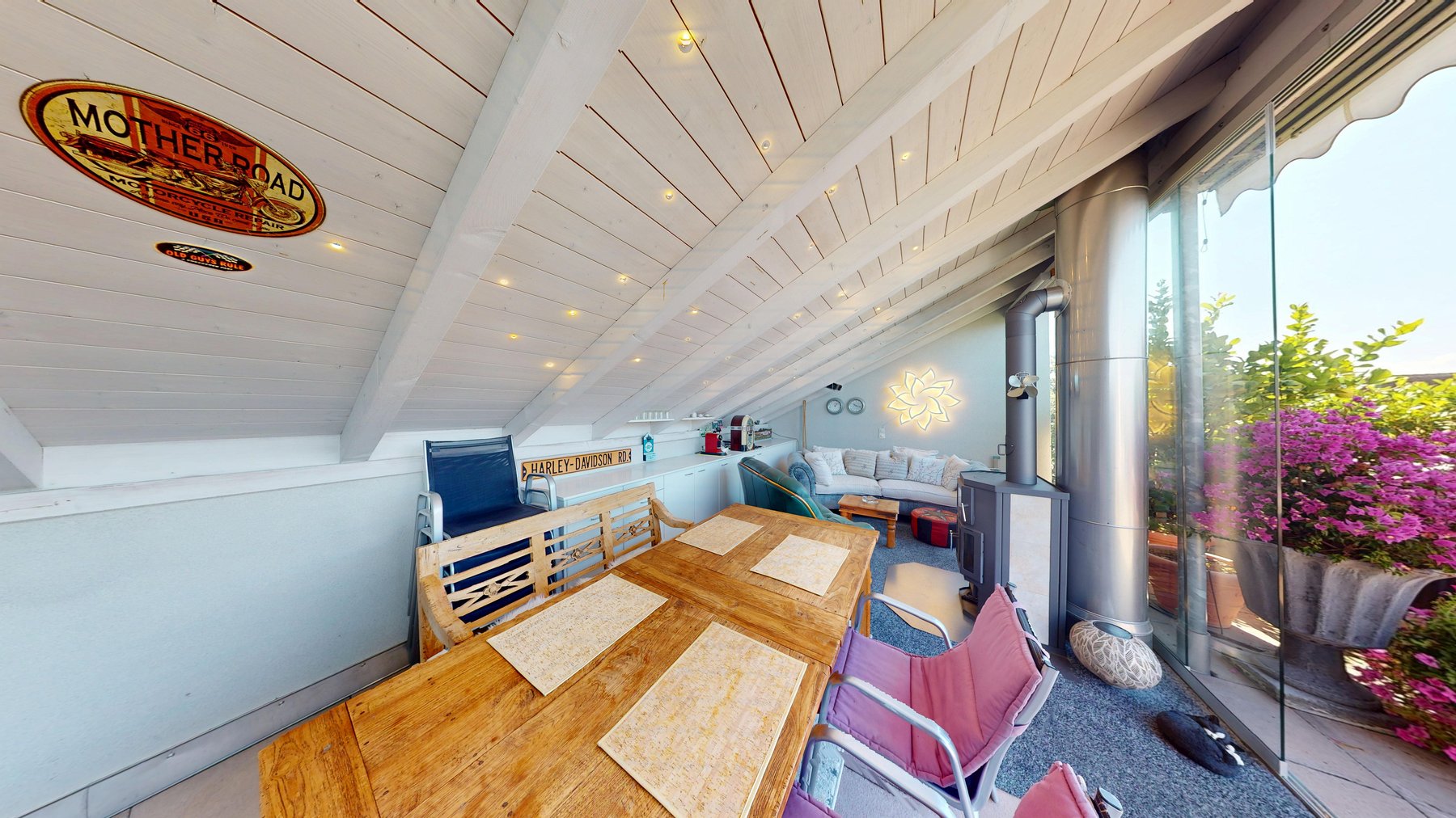 Wintergarten mit Übergang zur Dachterrasse – Ittigen