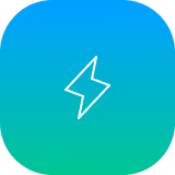 Lightning bolt icon on a blue and green gradient square.