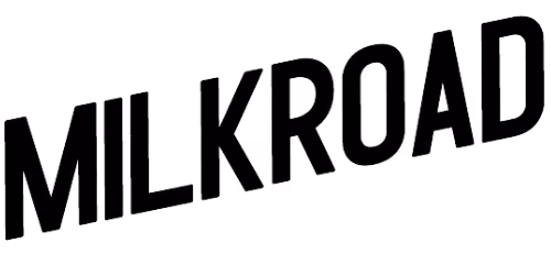Milk Road logo wordmark in black.