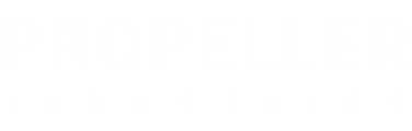 Propeller Industries logo wordmark in white.