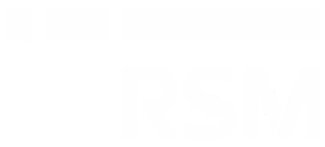 RSM logo mark and wordmark in white.