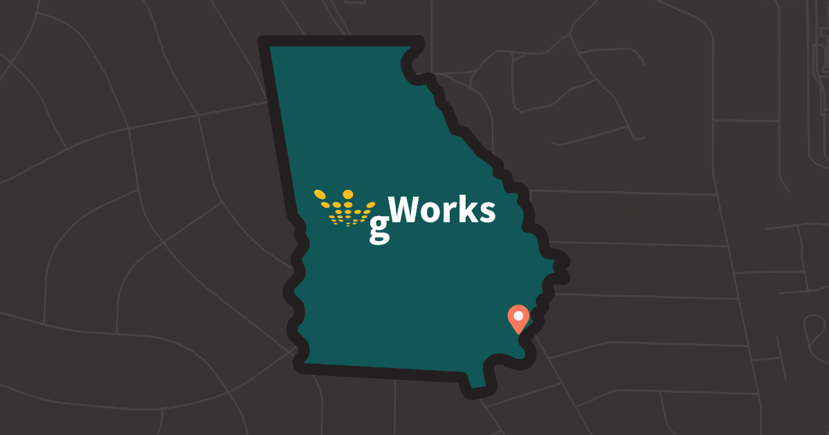 State of Georgia with the gWorks logo in it