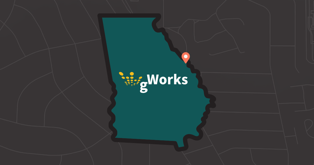 State of Georgia with the gWorks logo in it