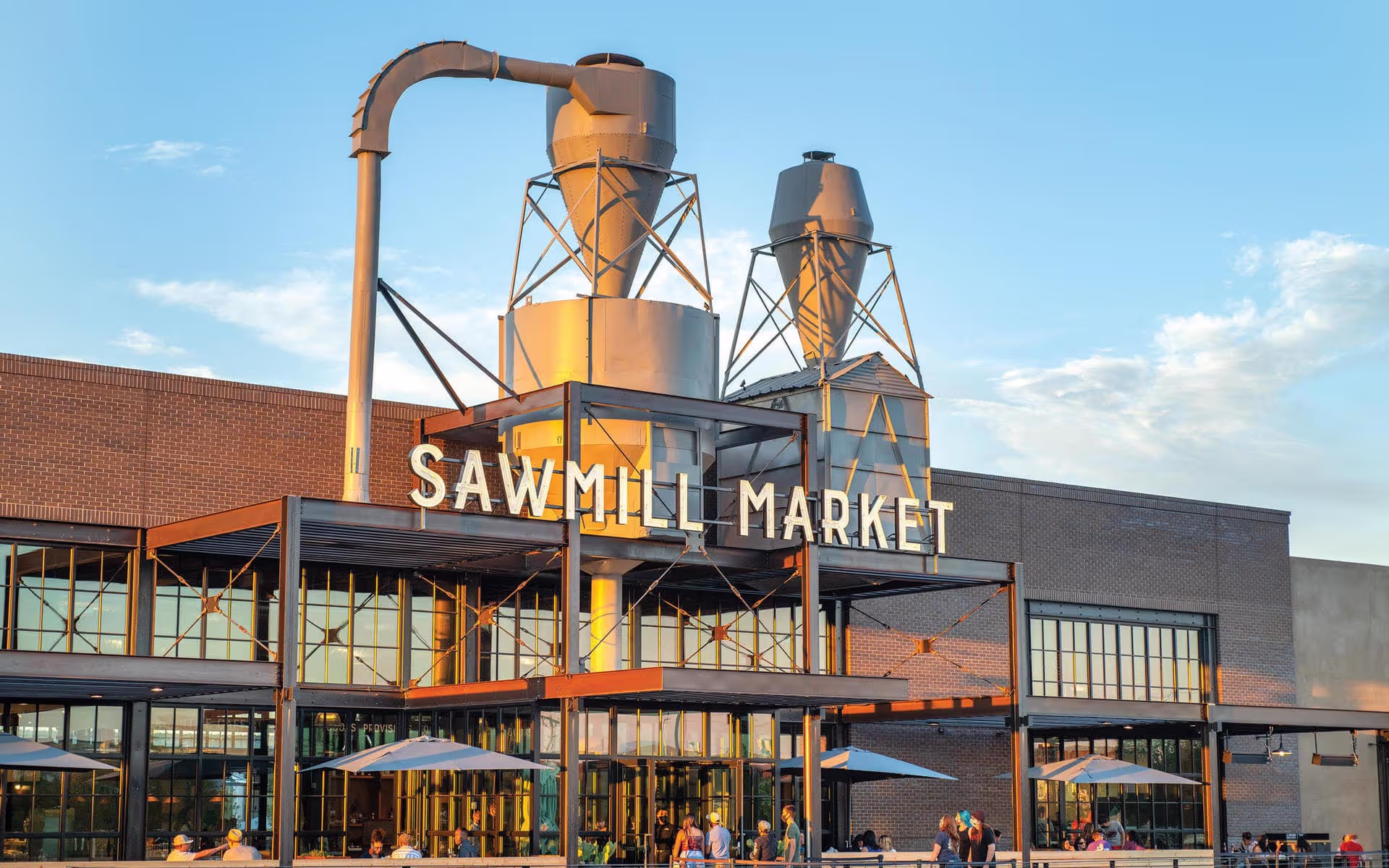 Sawmill Market entrance located in the vibrant Sawmill District