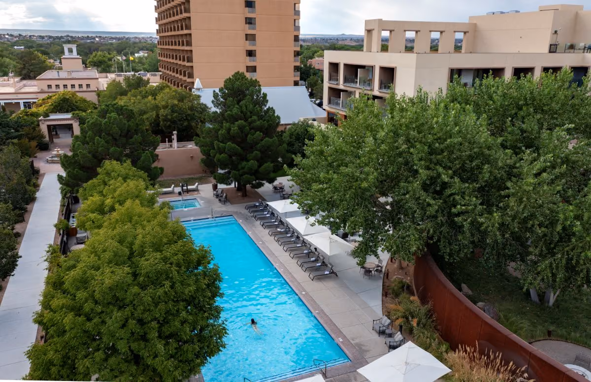 Pool in the evening