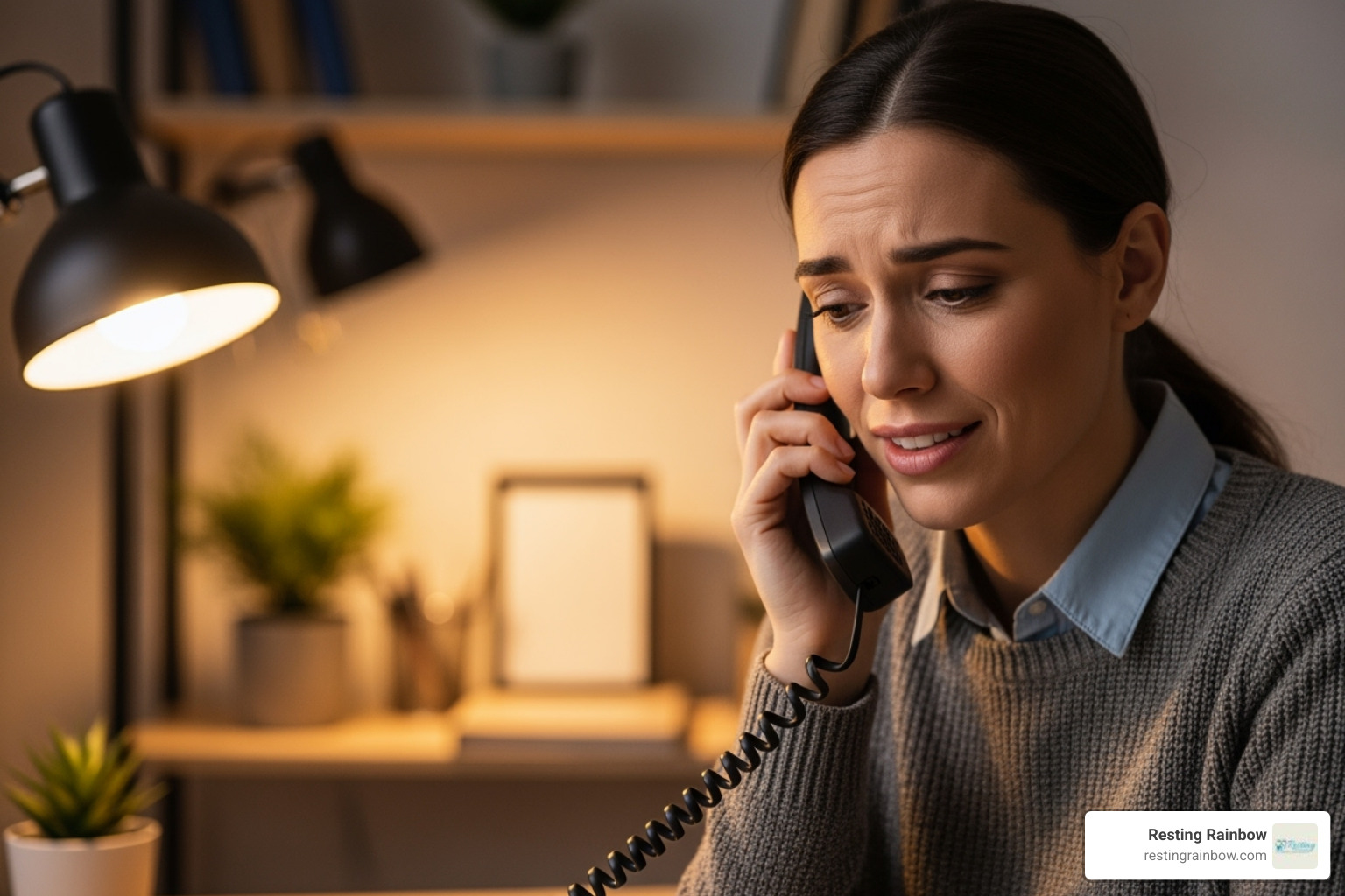 A compassionate service provider speaking gently with a pet owner on the phone. - cremation services near me for dogs A compassionate service provider speaking gently with a pet owner on the phone. - cremation services near me for dogs