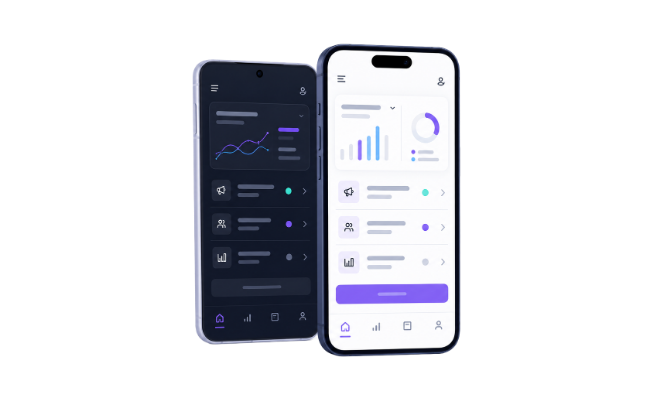 Flutter mobile app on a phone